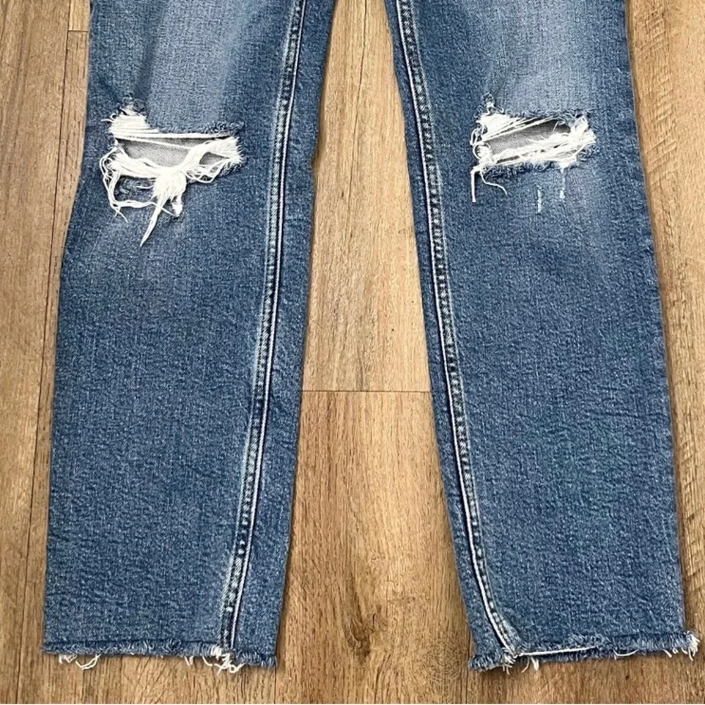 RE/DONE 70s Stove Pipe‎ High Rise Jeans in Dusk Destroy